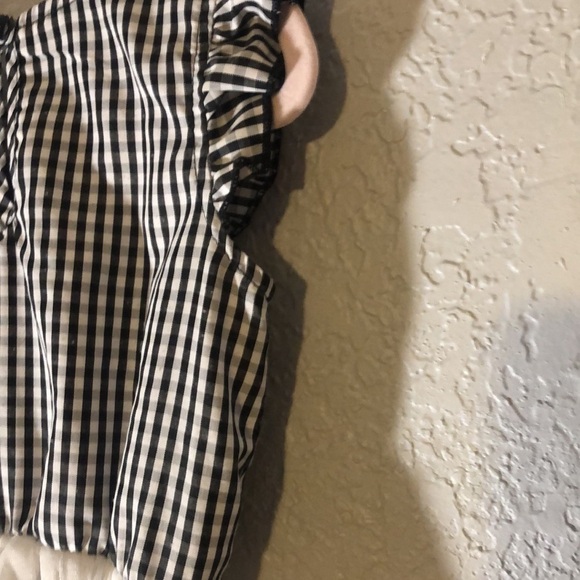 Lily Blue Sleeveless White/Black Checker and White Tulle Dress 24M - Picture 7 of 7